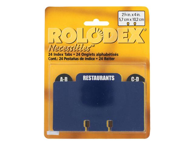 Rolodex Necessities Special Category Index Tabs, 24/Pack