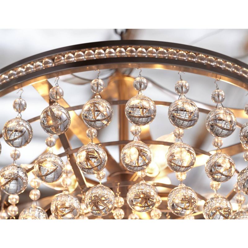 Vienna Full Spectrum Brushed Nickel Pendant Chandelier 20 1/4" Wide Clear Crystal 5-Light Fixture Dining Room House Foyer Kitchen