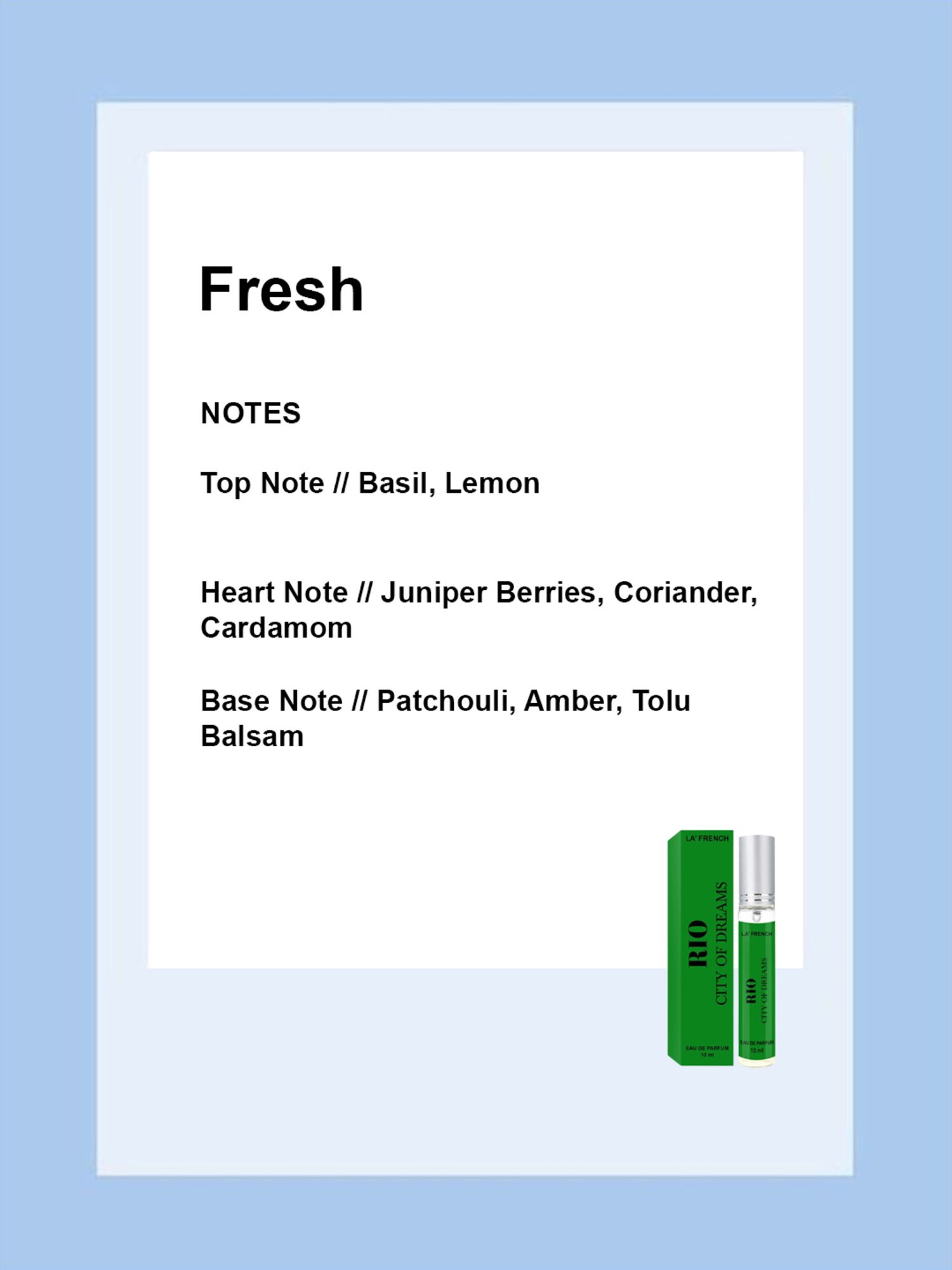 La'french Rio City of Dreams Eau de Parfum - 10 ml