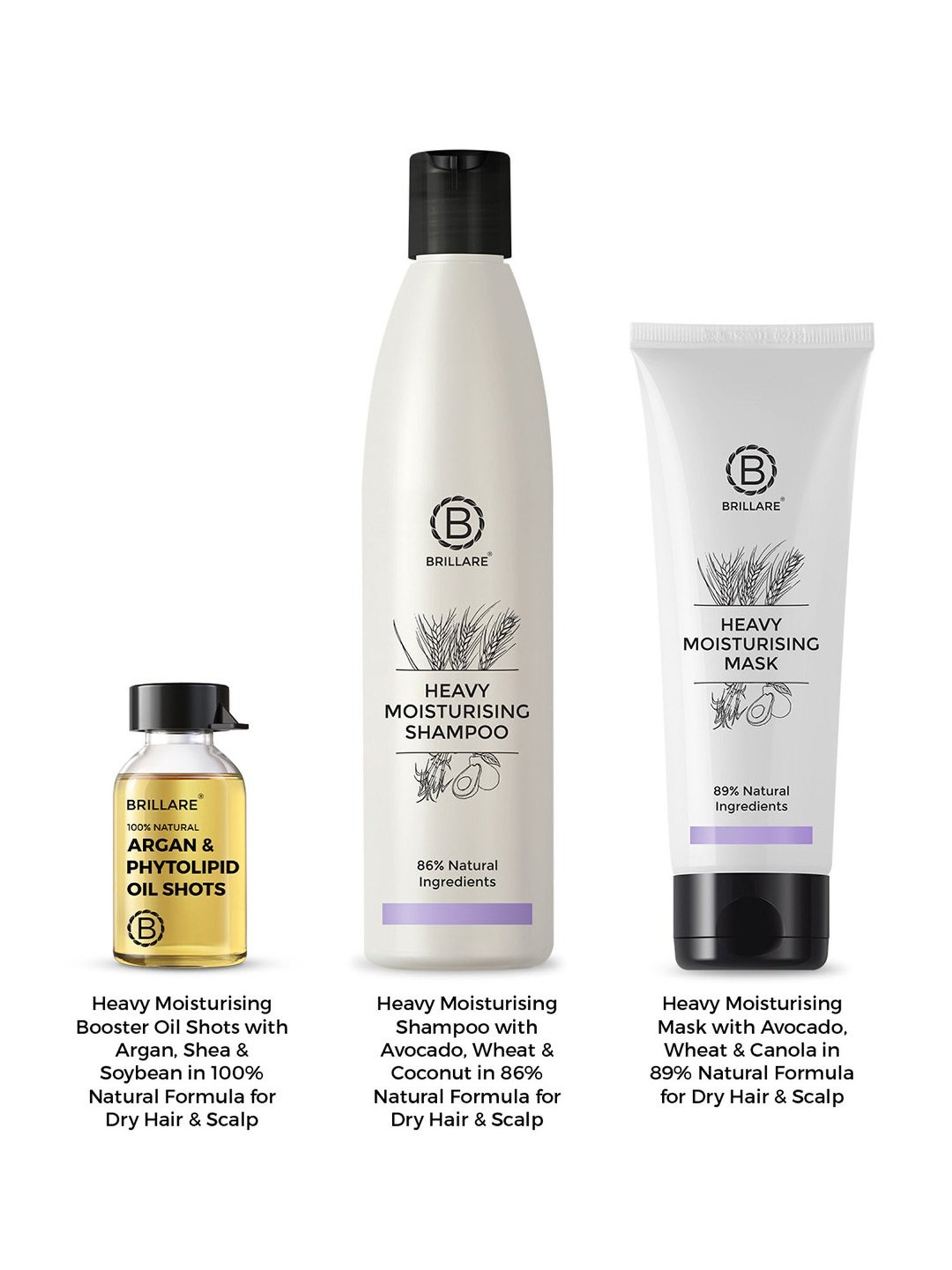 Brillare Heavy Moisturising Treatment for Dry & Frizzy Hair Combo