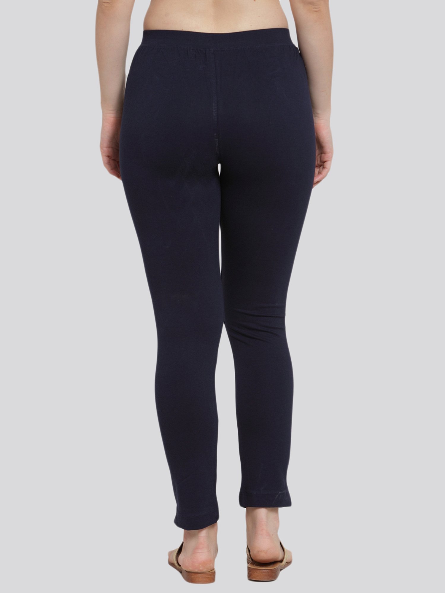 TAG 7 Navy & Grey Cotton Leggings - Pack Of 2