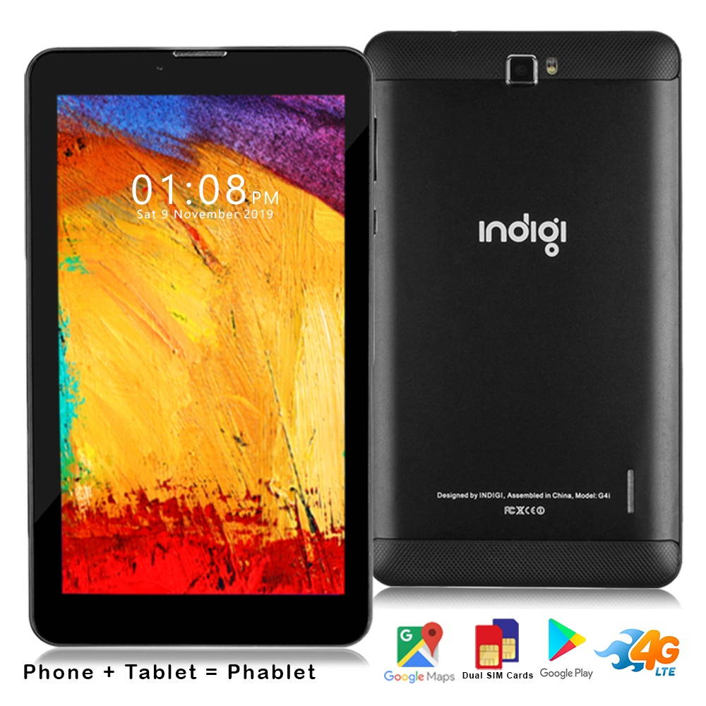 Indigi Tablet PC+4G LTE Phone (Factory Unlocked) 7.0" Android 9.0 Pie WiFi DualSim Tablet - Free 32gb microSD