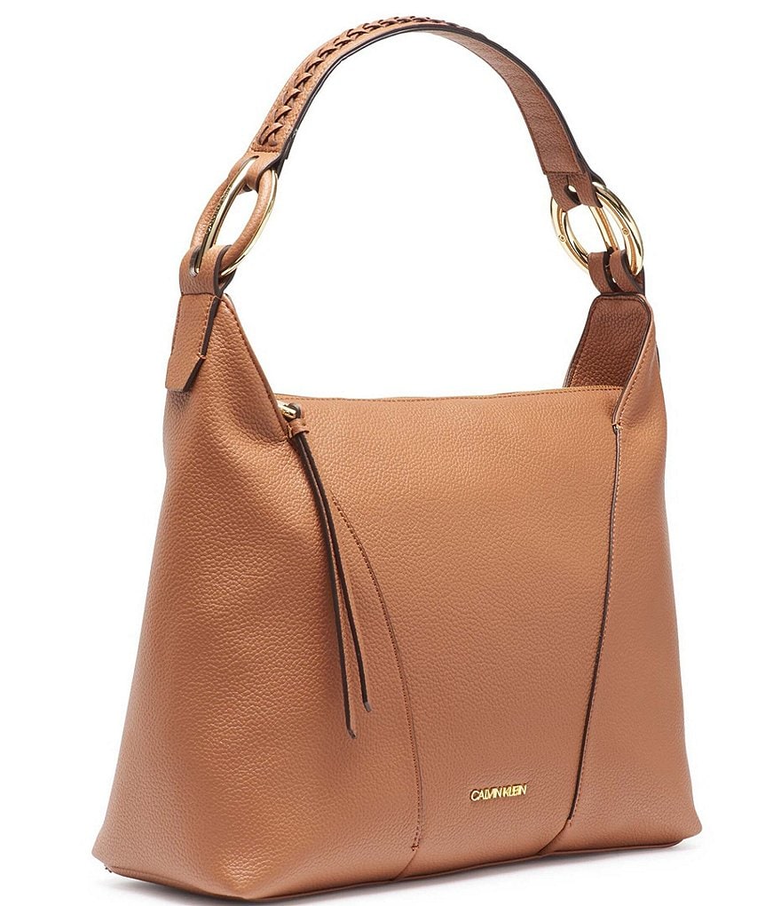 Calvin Klein Ivy Linen Python Hobo Bag