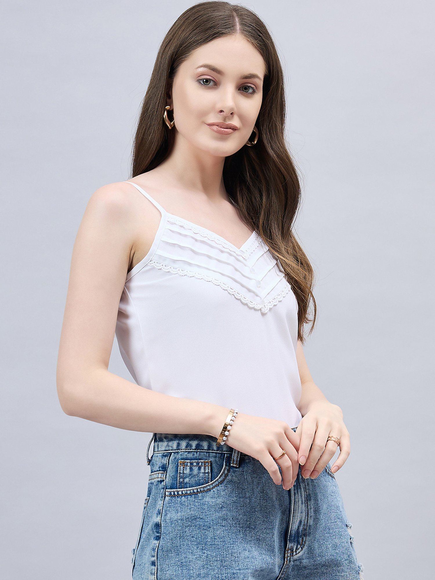 Style Quotient White Regular Fit Top
