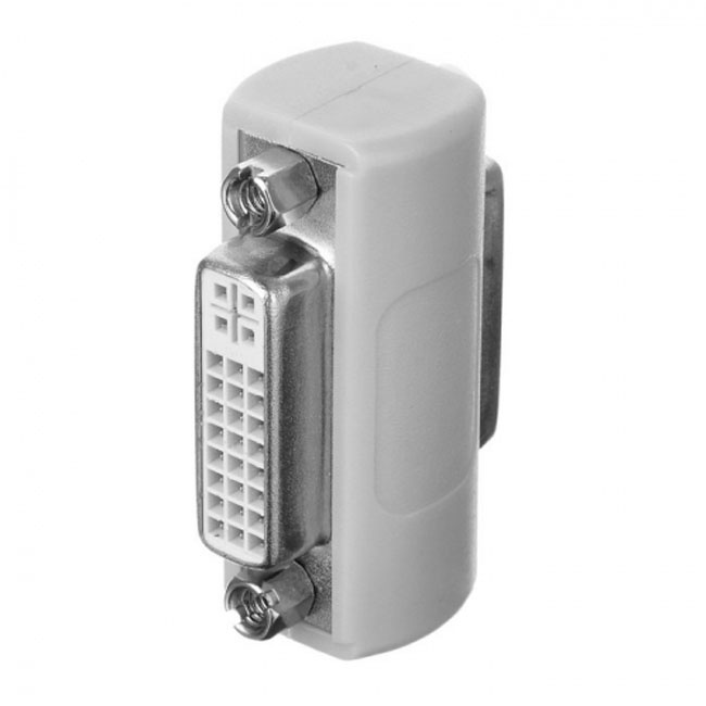 FVH DVI 24+5 Female to DVI 24+5 Female VIDEO Converter Adapter 180 degree extender DV-025-WH