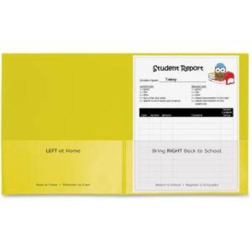 C-Line Classroom Connector Folders 9"x11-3/4" 25/BX Yellow 32006