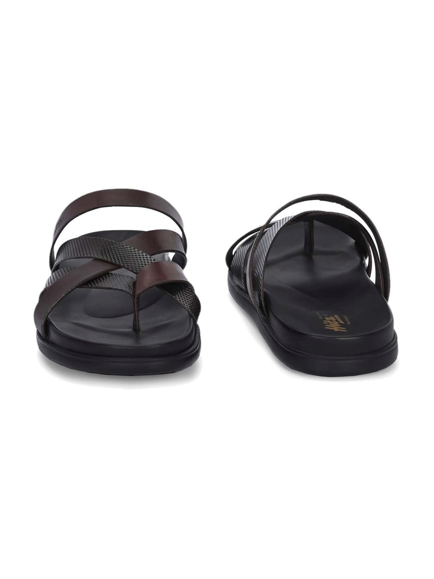 Hitz Men's Brown Toe Ring Sandals