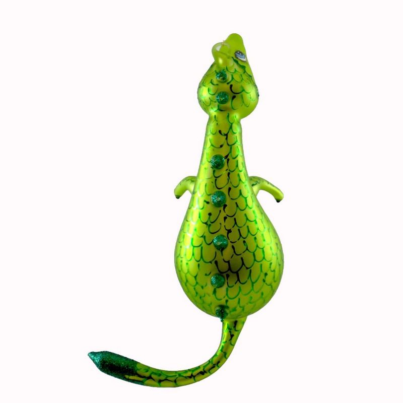 Laved Italian Ornaments Dragon Green Fire Breathing Scales  -  Tree Ornaments