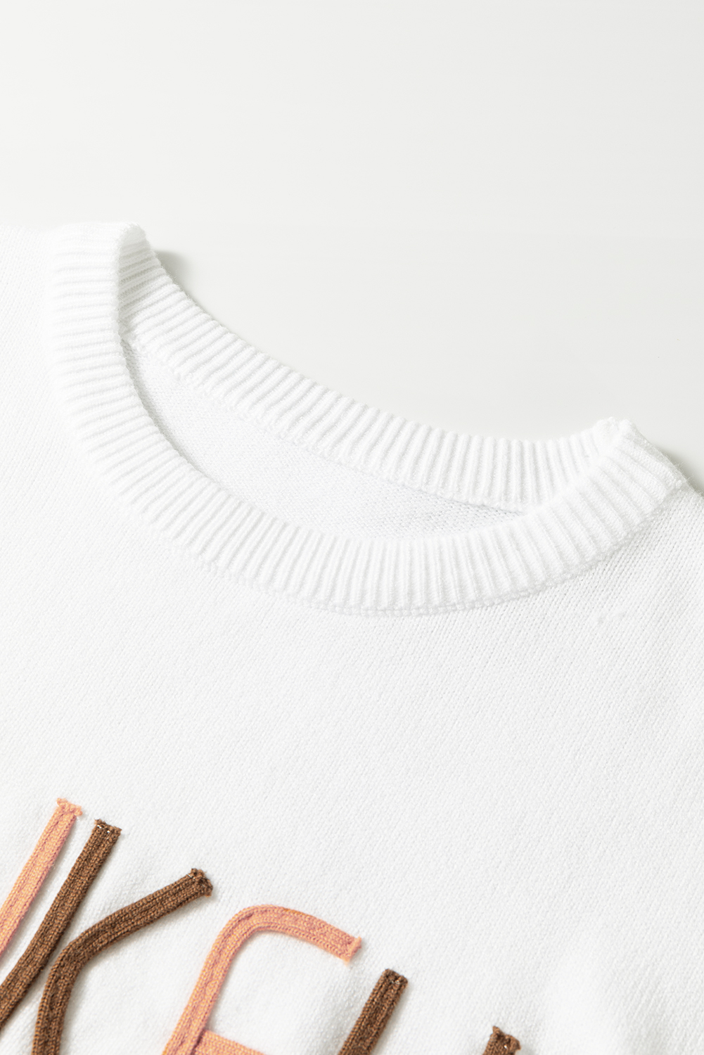 Khaki Star Pattern Drop Shoulder Sweater