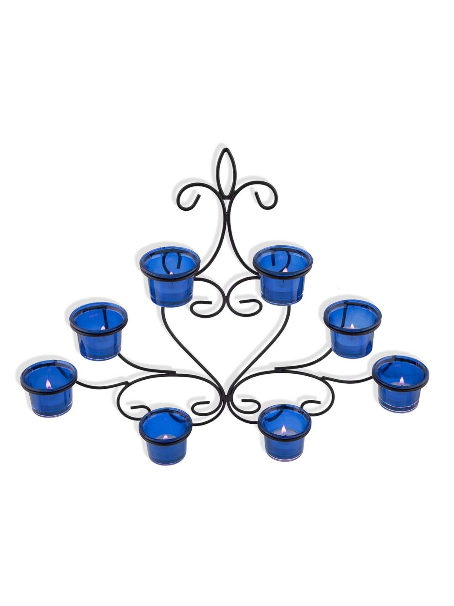 Homesake 'Halloween' Black & Blue Metal 8-in-1 Wall Candle Holder With Tea Light Candle