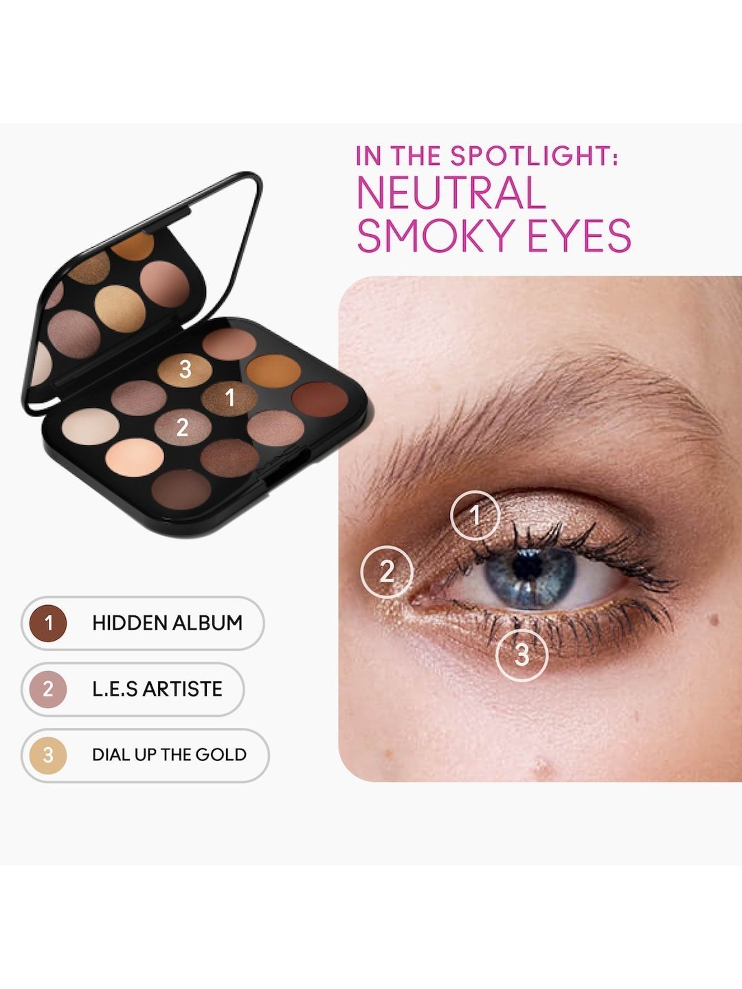 M.A.C Connect In Colour 12-Pan Eyeshadow Palette Unfiltered Nudes - 12.2 gm