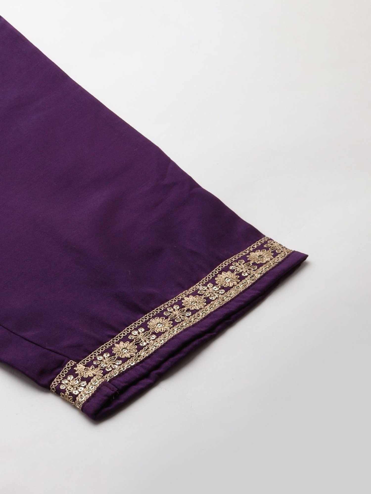 Fashor Purple Printed Kurta Pant Set With Dupatta