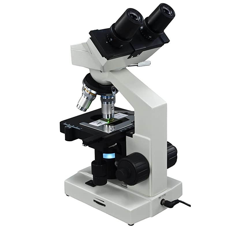 40X-2500X LED Binocular Lab Compound Microscope with USB Camera and Mechanical Stage