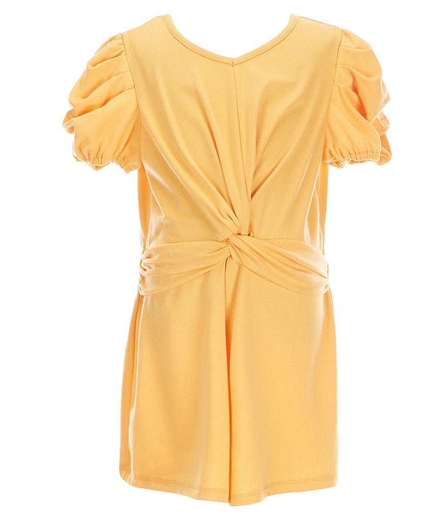 Habitual Big Girls 7-16 Puffed-Sleeve Twist-Front Romper