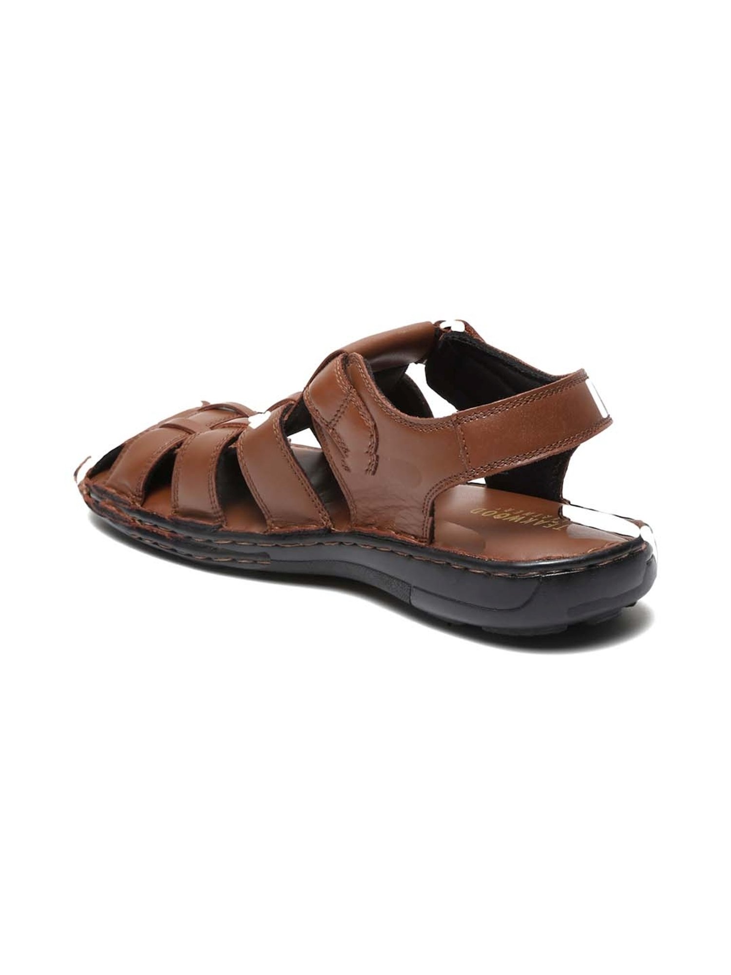 Teakwood Leathers Men's Tan Fisherman Sandals