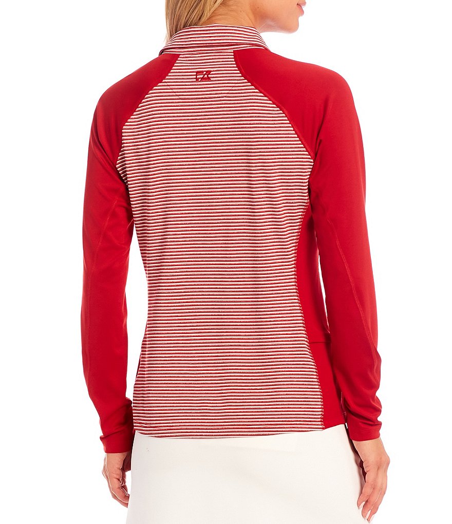 Cutter & Buck Forge Tonal Stripe Stretch Half Zip Top