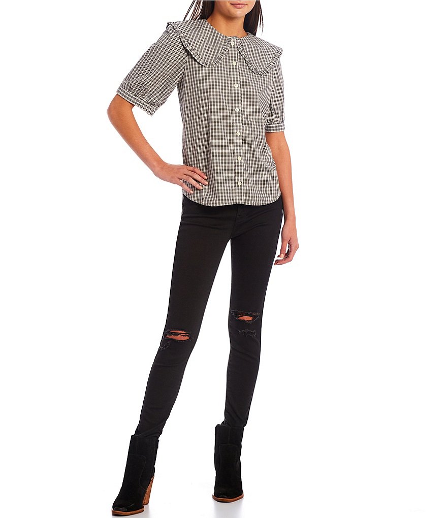 June & Hudson Short Tie Sleeve Knit Tee