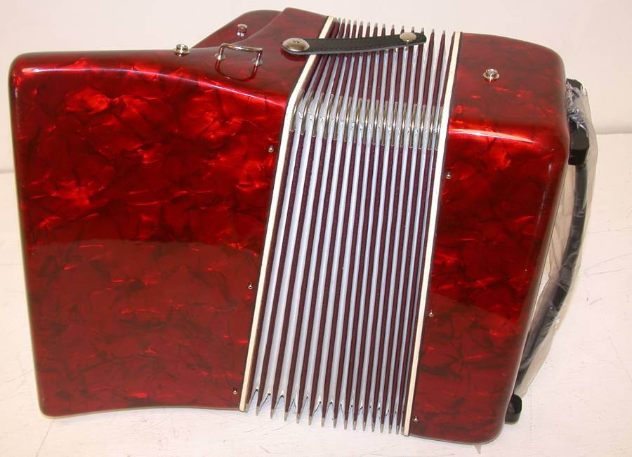 Hohner Hohnica Piano Accordion 1305, RED, 34 Keys 72 Bass, Case & Straps, NEW