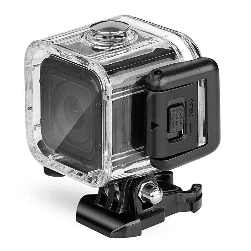 60m Dive Protective Housing Case for GoPro Hero 5 Session Hero 4 Session Hero Session, High Transmission Waterproof Housing Case