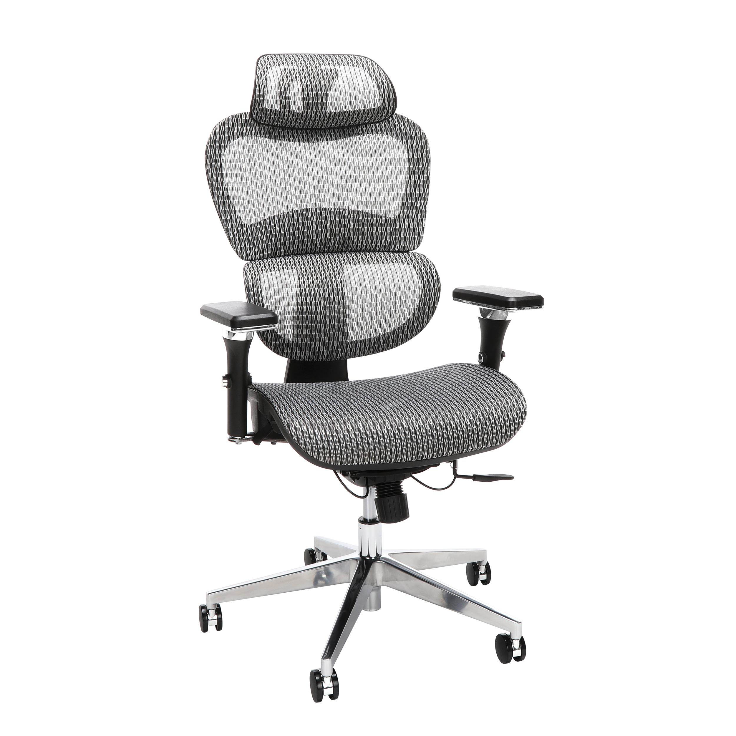 OFM Ergo Office Chair featuring Mesh Back and Seat with Optional Headrest, in Gray (540-GRY)