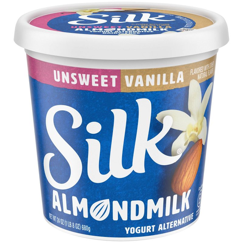Silk Unsweetened Vanilla Almond Milk Yogurt - 24oz