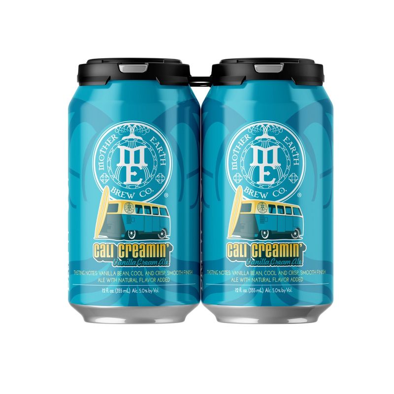 Mother Earth Cali Creamin' Vanilla Cream Ale Beer - 6pk/12 fl oz Cans