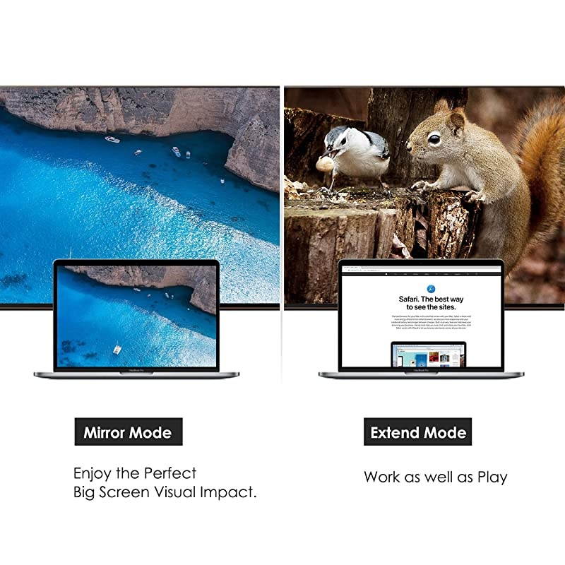 USB C to HDMI + VGA  Type C to Dual HDMI VGA Splitter Thunderbolt 3 Compatible Adapter Compatible with XPS 13 MacBook Pro 2019iPad Pro 2019 Yoga 910Surface Go Chromebook Pixel