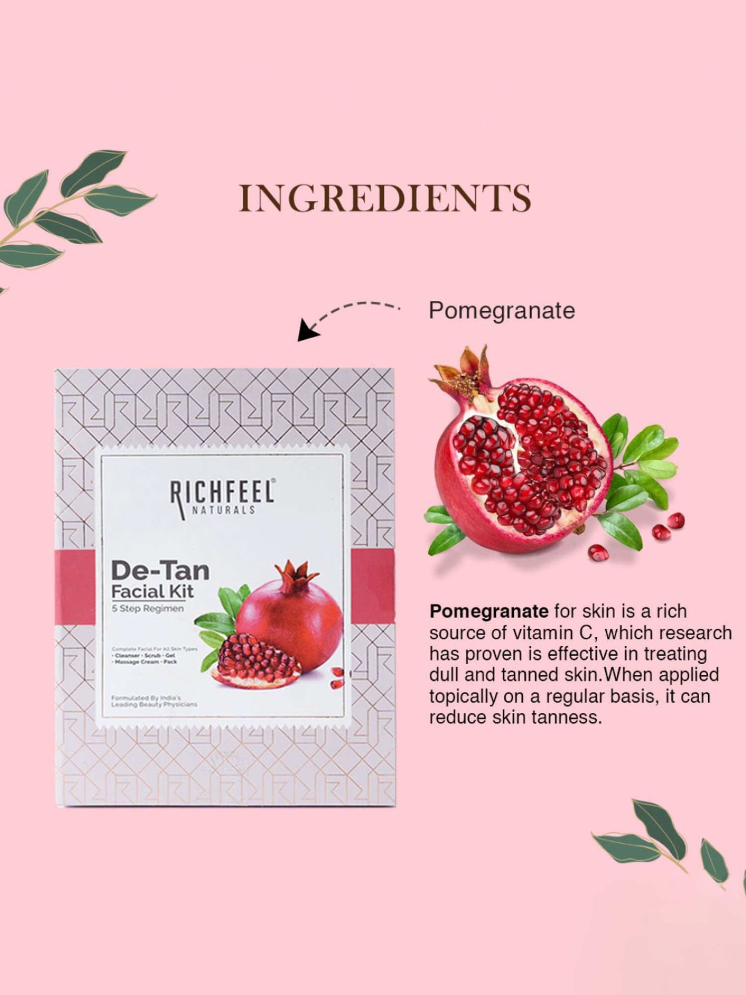 Richfeel De-Tan Facial Kit - Pack of 2