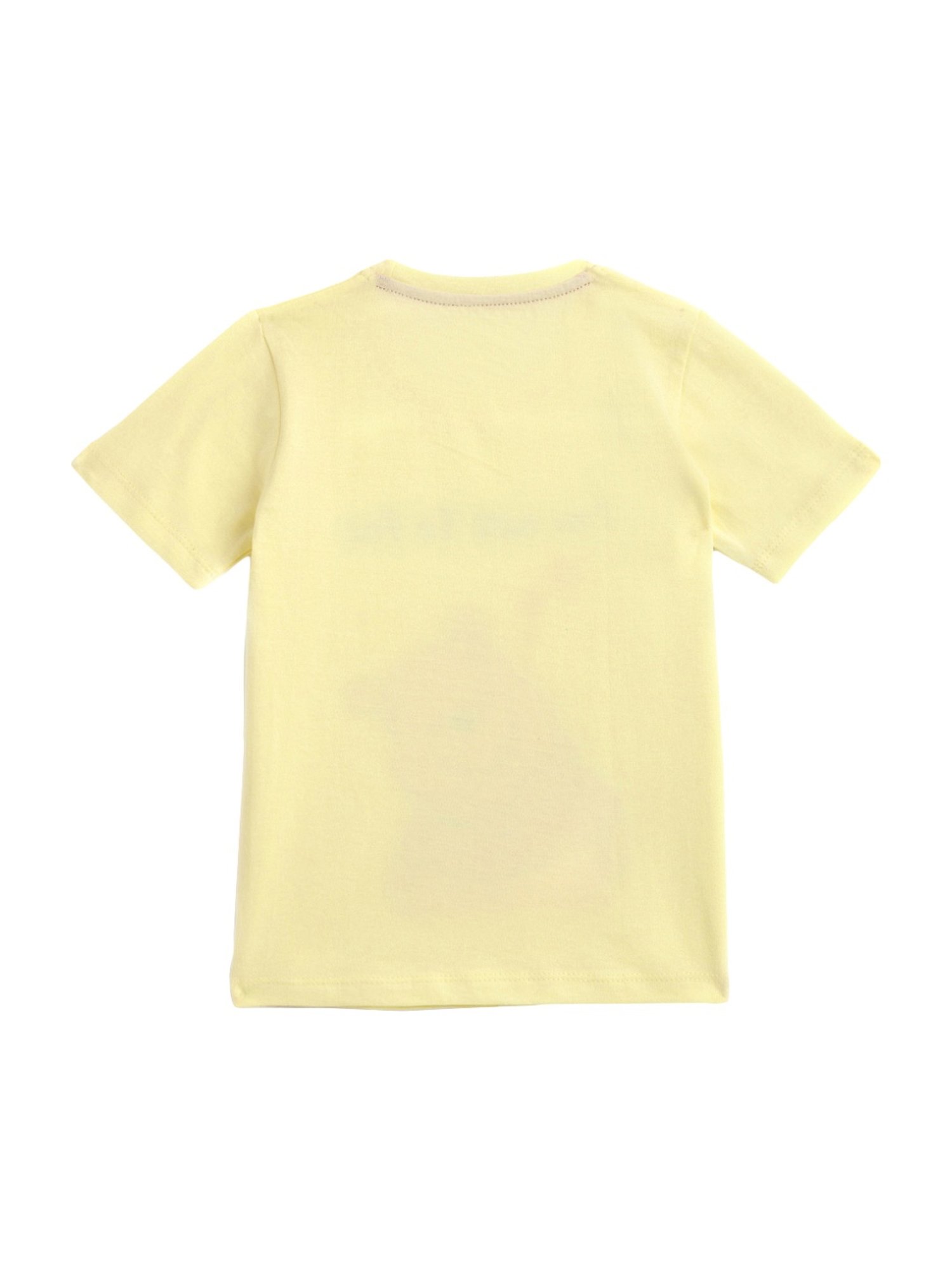 Kids Craft Yellow Cotton Printed T-Shirt & Pants