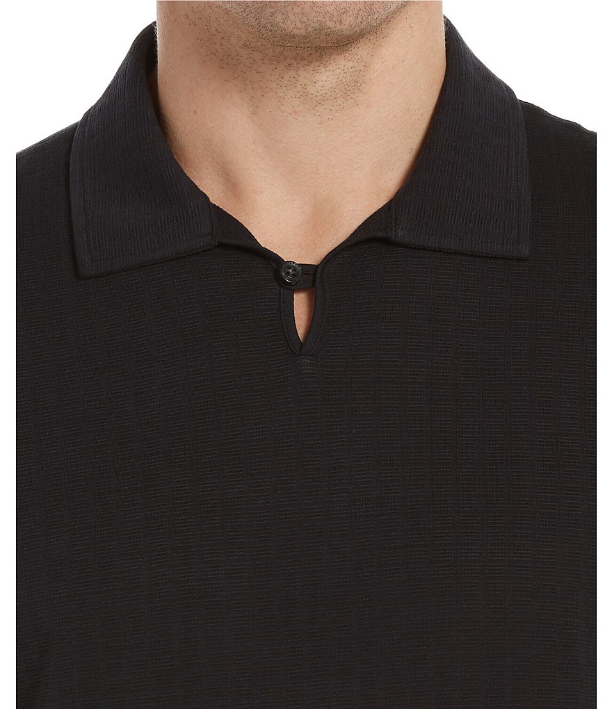 Perry Ellis Open Collar Short-Sleeve Polo Shirt