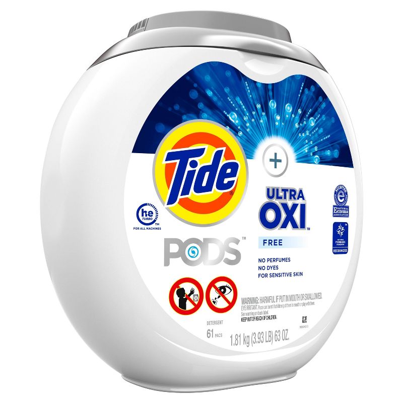 Tide Pods Laundry Detergent Pacs with OxiFree - 61ct
