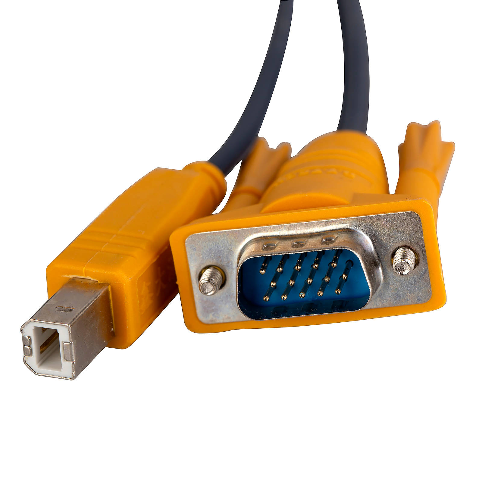 KVM Cable VGA Monitor Mouse Keyboard Printer USB A to B Power Cord 5ft