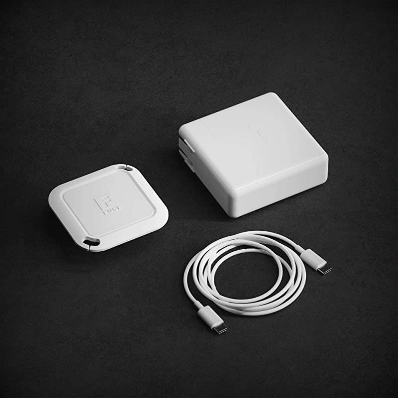 Reel The Side Kick Collapsible Charger Organizer and Travel Accessory Compatible with MacBook and PC charging cords and adapter cable management White