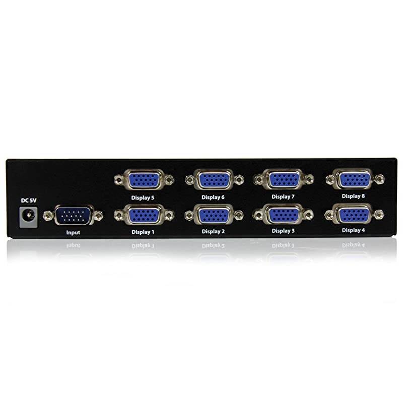 com 8 Port High Resolution VGA Video Splitter - 300 MHz - Video Splitter - 8 x VGA - Desktop - ST128PRO