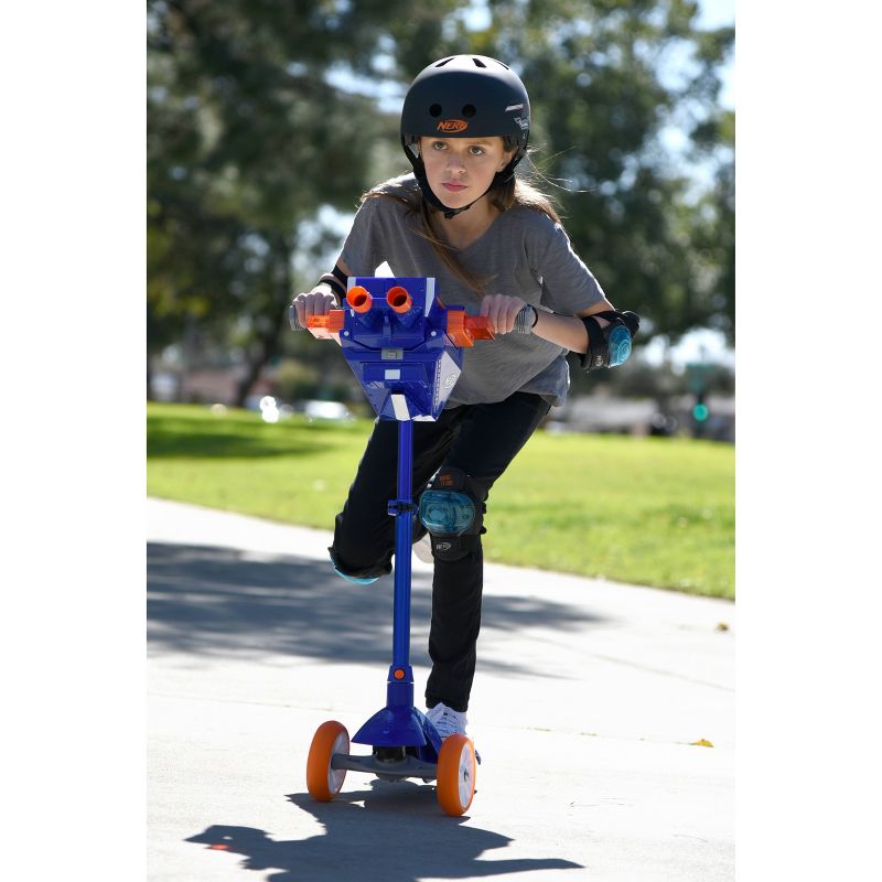 NERF  3-Wheel Blaster Scooter with Dual Trigger and Rapid Fire Action