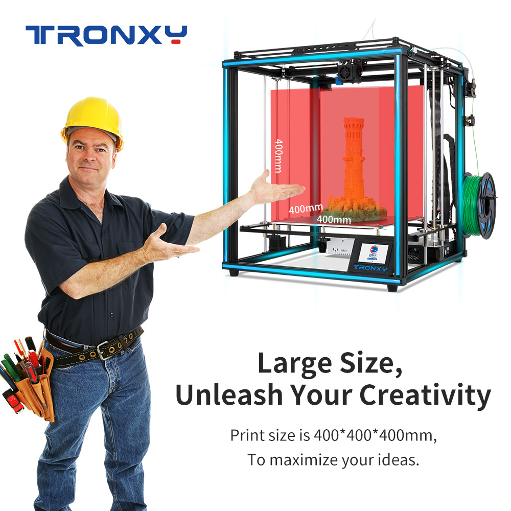 Tronxy X5SA-400 Large Size 400X400X400mm 3d Printer Cheapest Large Size Printer