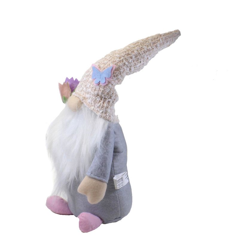 Plush 17.0" Spring Gnome With Tulips Flowers Butterfly  -  Decorative Figurines