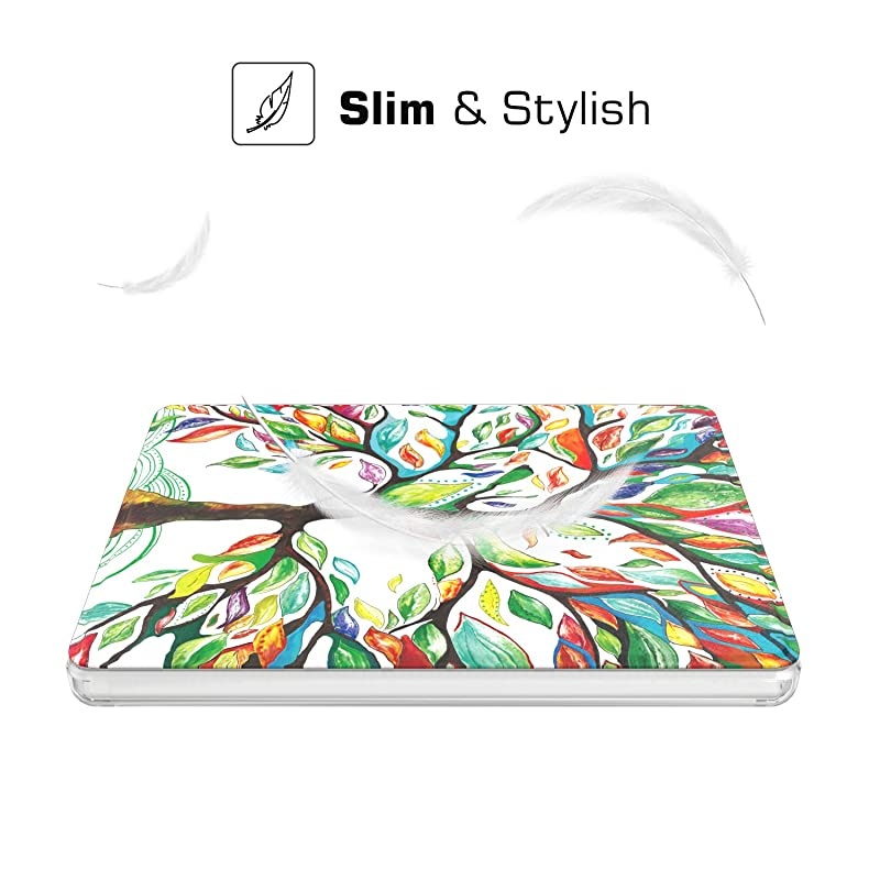 Case Fits All-New Kindle Oasis (9th and 10th Generation ONLY, 2017 and 2019 Release), Slim Lightweight Cover with Translucent Frosted Back Protector - Almond Blossom