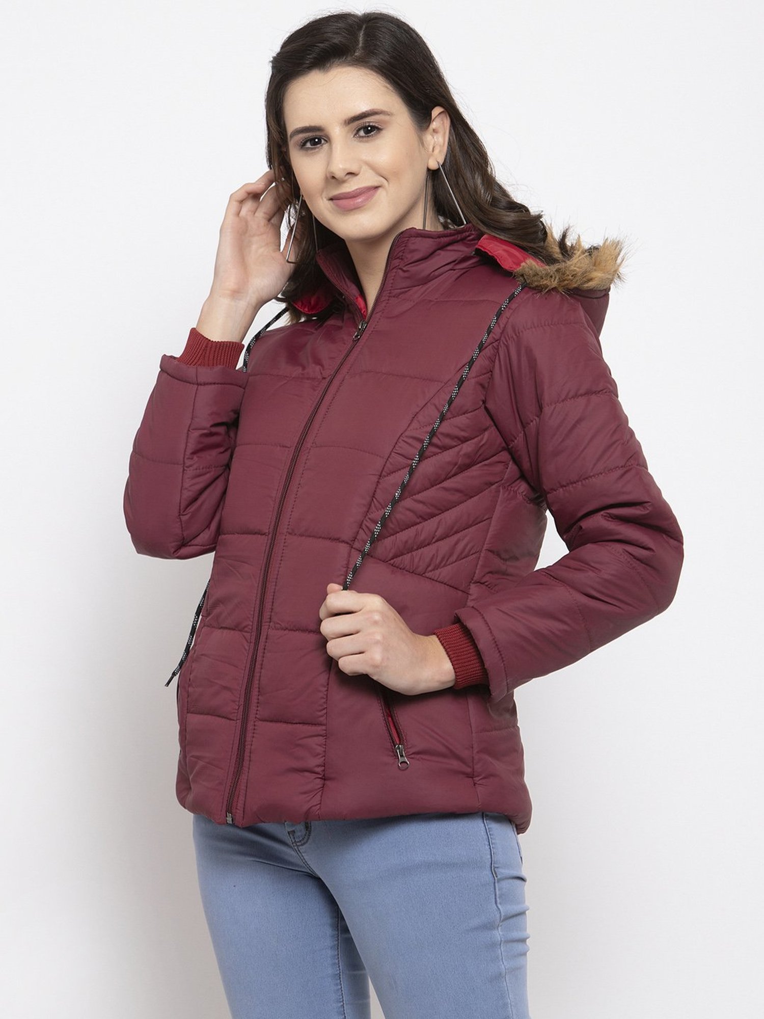 VOXATI Maroon Regular Fit Jacket