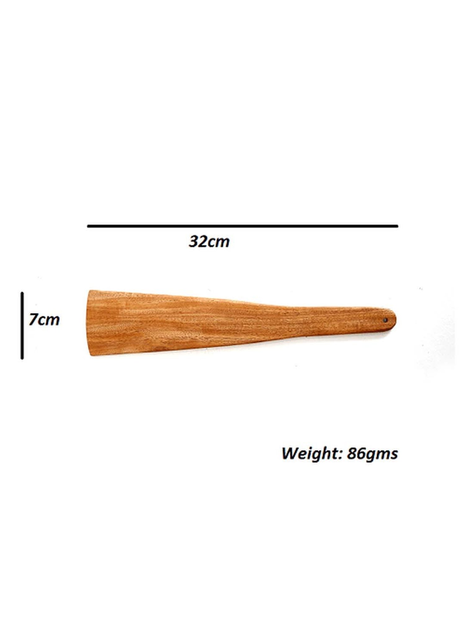 The Indus Valley Pre Seasoned Black Cast Iron Tawa with Neem Wood Compact Flipper - Set of 1