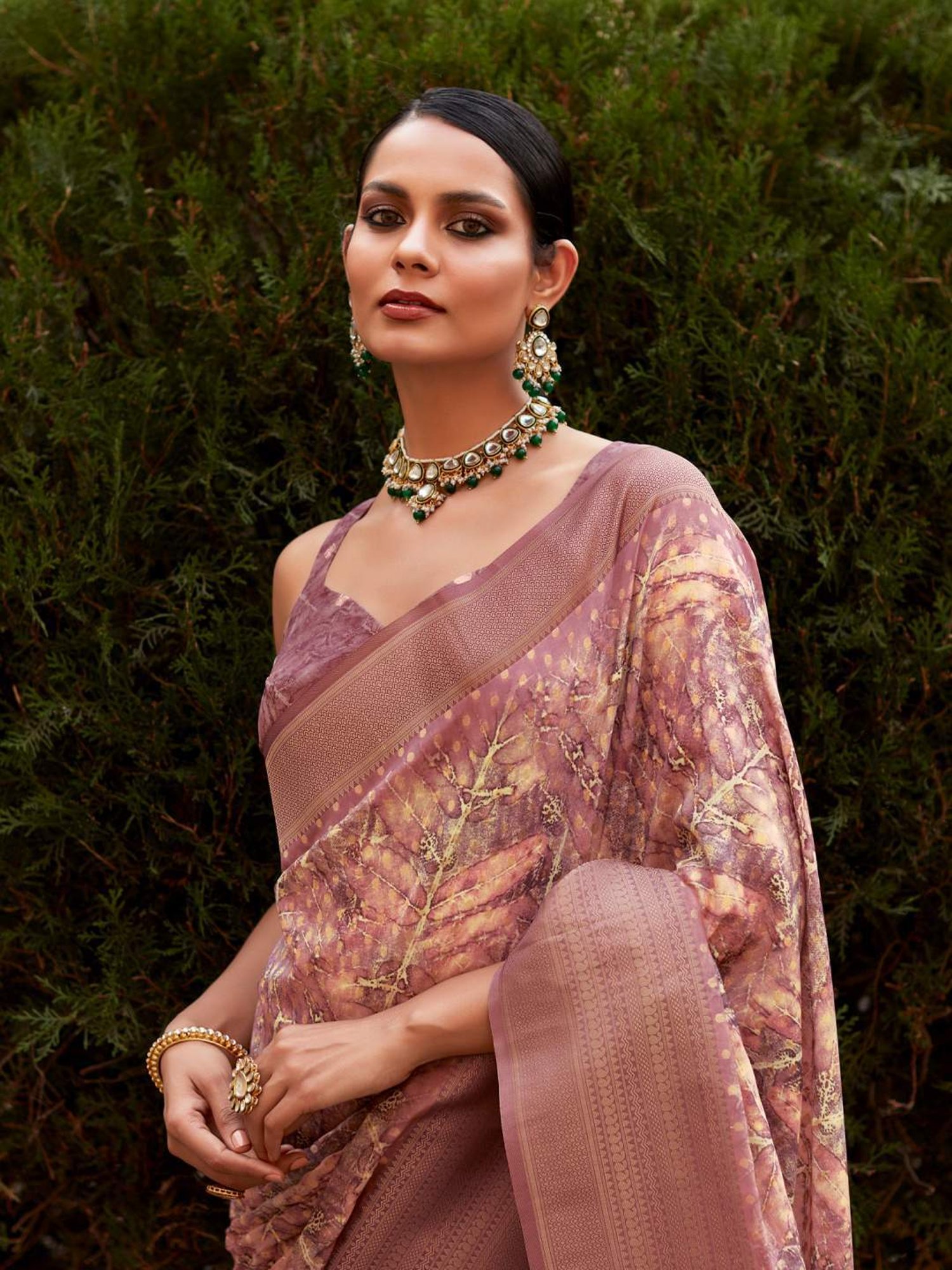 Saree Mall Purple Woven Saree With Unstitched Blouse