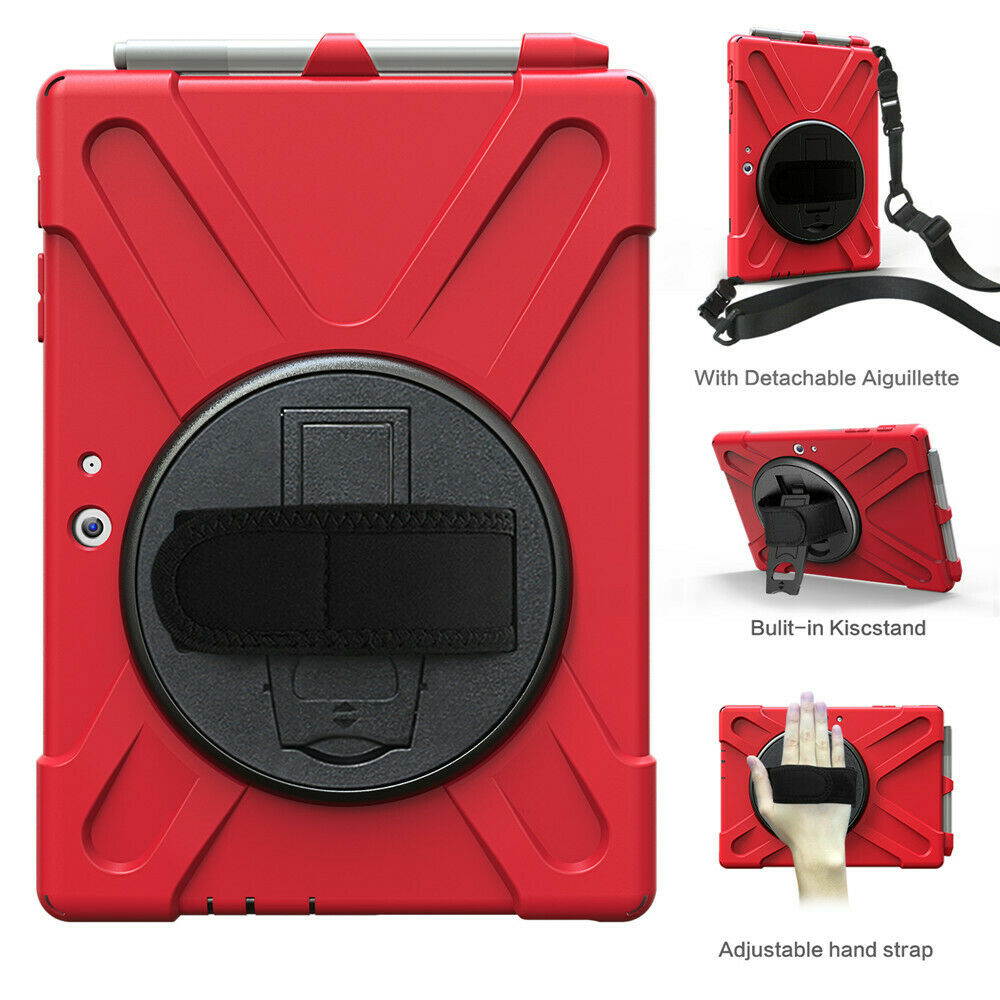 Werleo Surface Pro 6 Case Surface Pro Case 2017 Heavy Duty Full-Body Rugged Protective Case Cover with Kickstand Hand Strap for Microsoft Surface Pro 6 2018 / Surface Pro 5 2017 / Surface Pro 4 2015