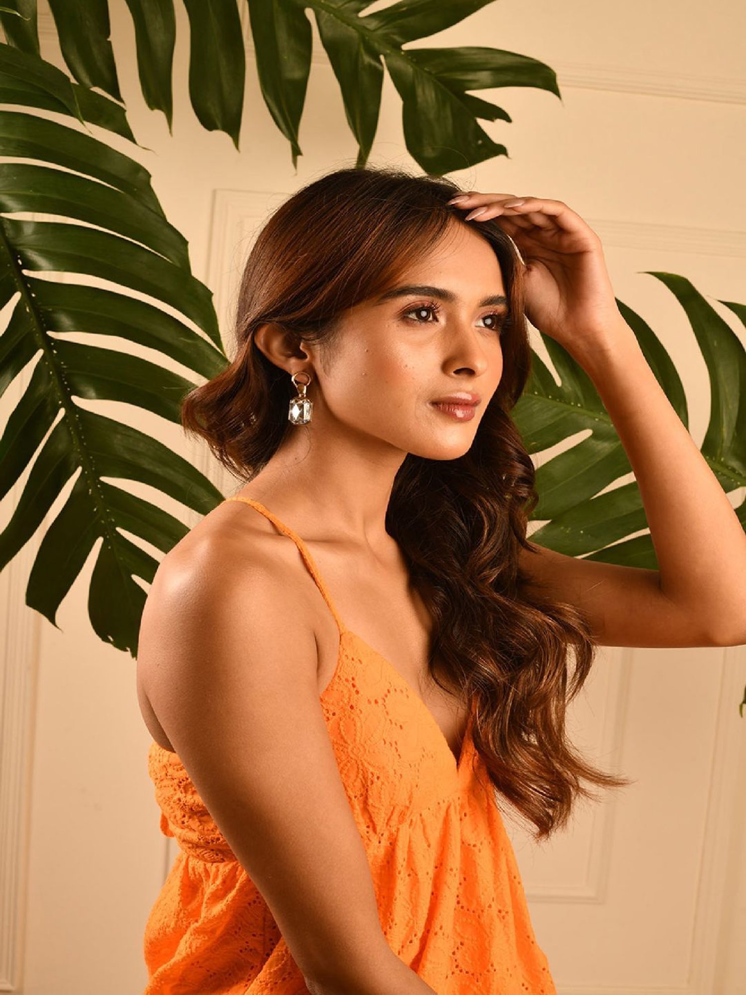 Jewelz Dazzling Stone Gold Earrings for Women