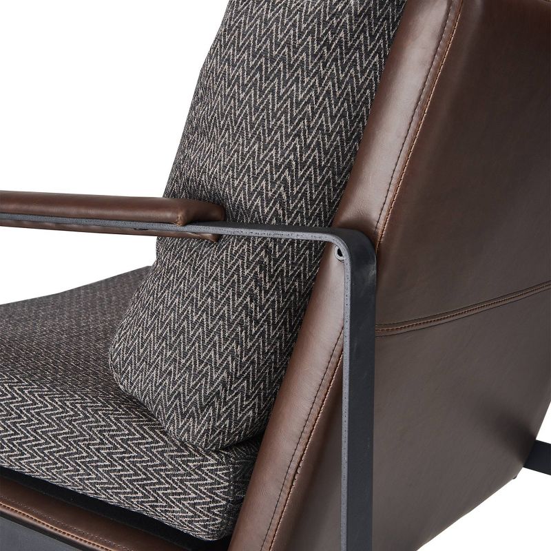 24" Amelie Mid-Century Modern Armchair Distressed Gray - Adore Décor