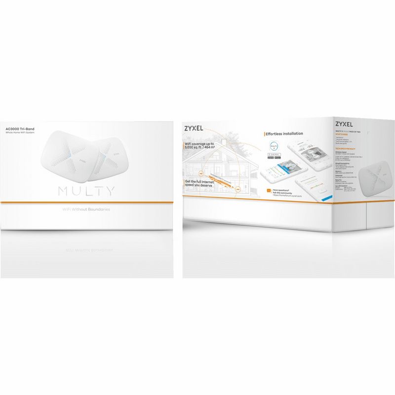 ZyXEL Multy X IEEE 802.11ac Ethernet Wireless Router - 2.40 GHz ISM Band - 5 GHz UNII Band - 9 x Antenna(9 x Internal) - 375 MB/s Wireless Speed