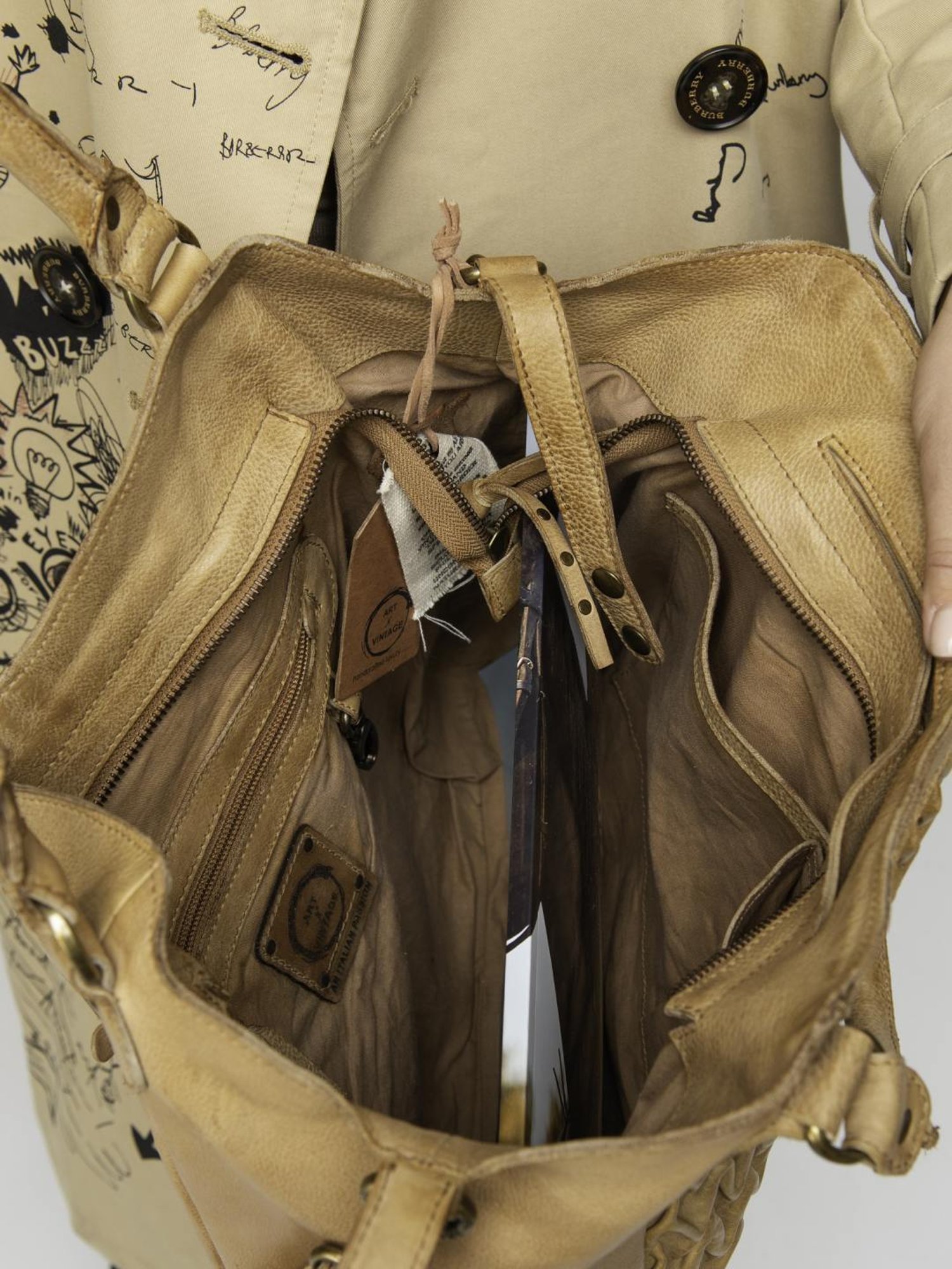 Art N Vintage Carla Mustard Yellow Leather Textured Medium Shoulder Handbag