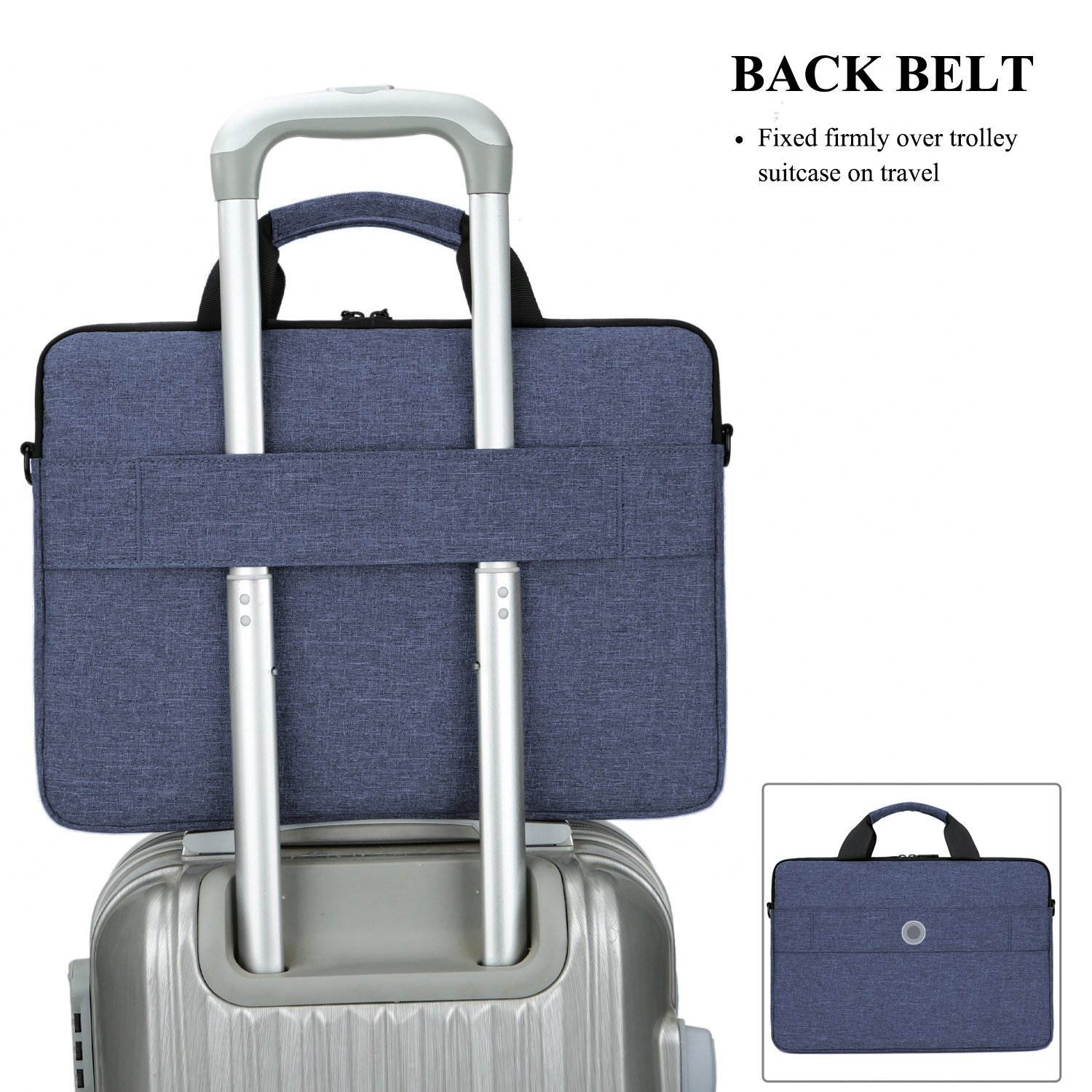 BRINCH 15.6 Inch Laptop Shoulder Bag,Classic Lightweight Slim Portable Laptop Messenger Sleeve Case for Work / Travel,Fits 15 - 15.6 Inches Laptop / Notebook / MacBook / Ultrabook Computer,Black