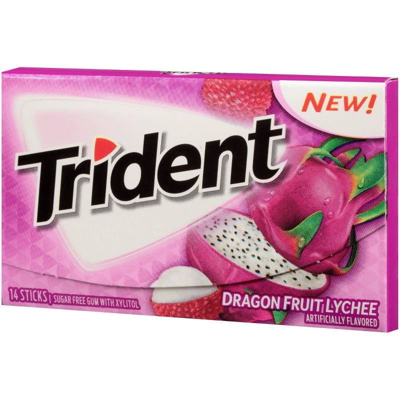 Trident Dragon Fruit Lychee Sugar Free Gum - 14ct