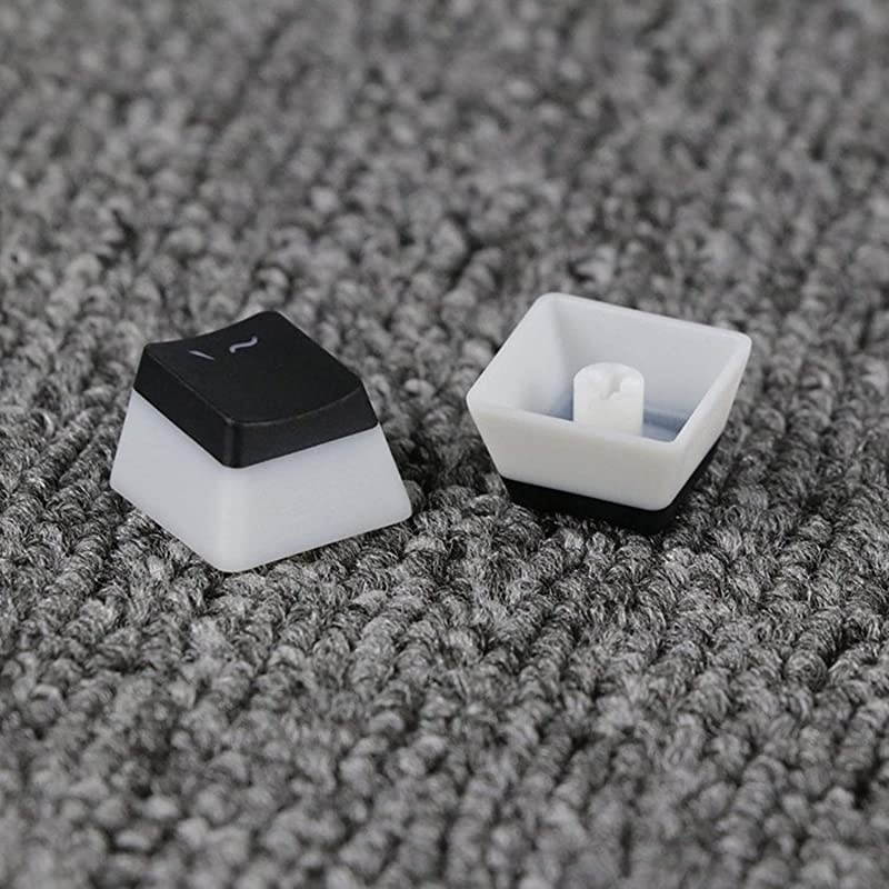 108 Double Shot PBT Pudding Keycaps Keyset for Mechanical Gaming Keyboard MX Switches (Black Top)