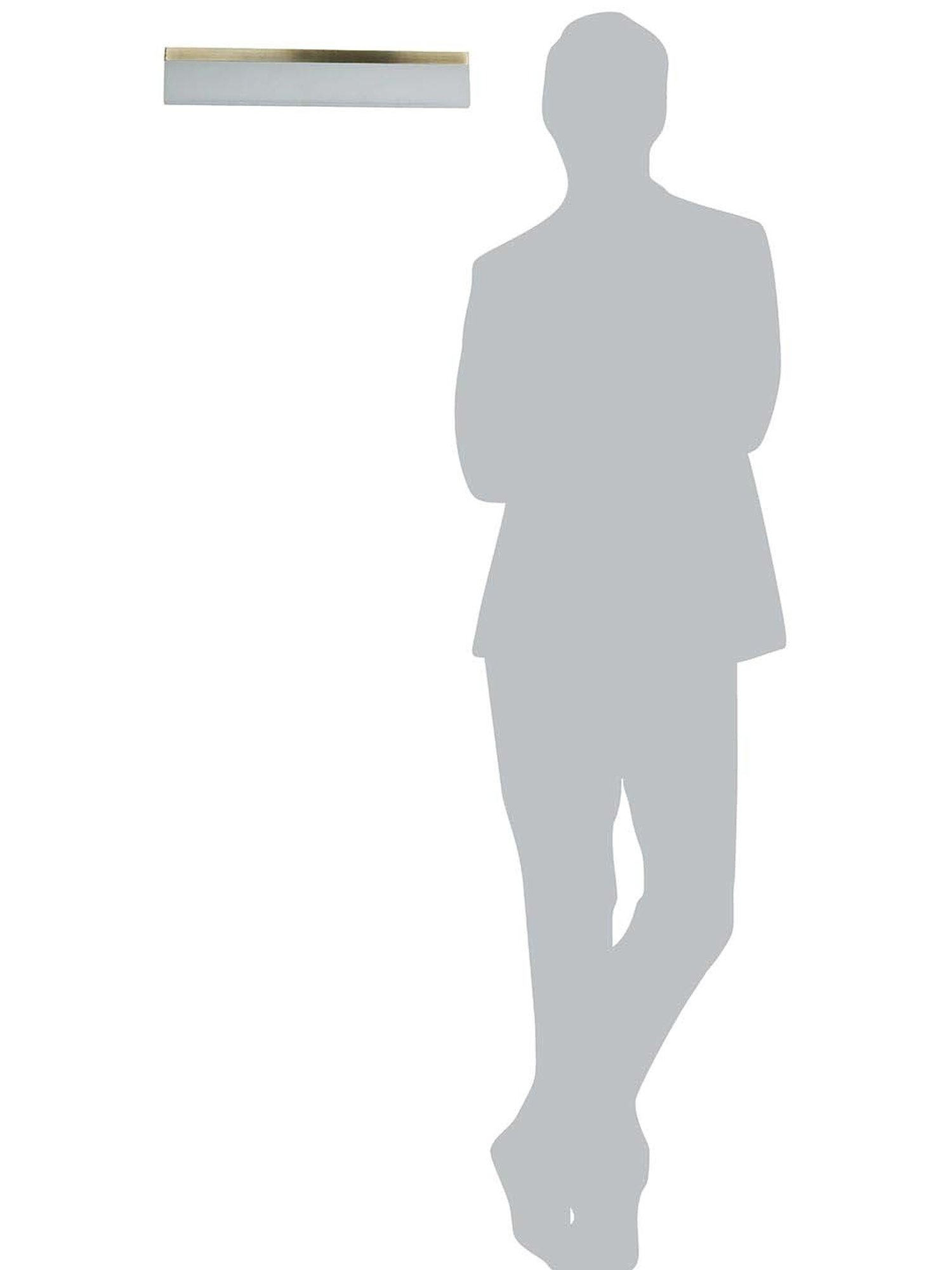 Fos Lighting White & Gold Acrylic 17 Inch Wide Rectangular Bar 18W Warm Led Vanity Mirror Light